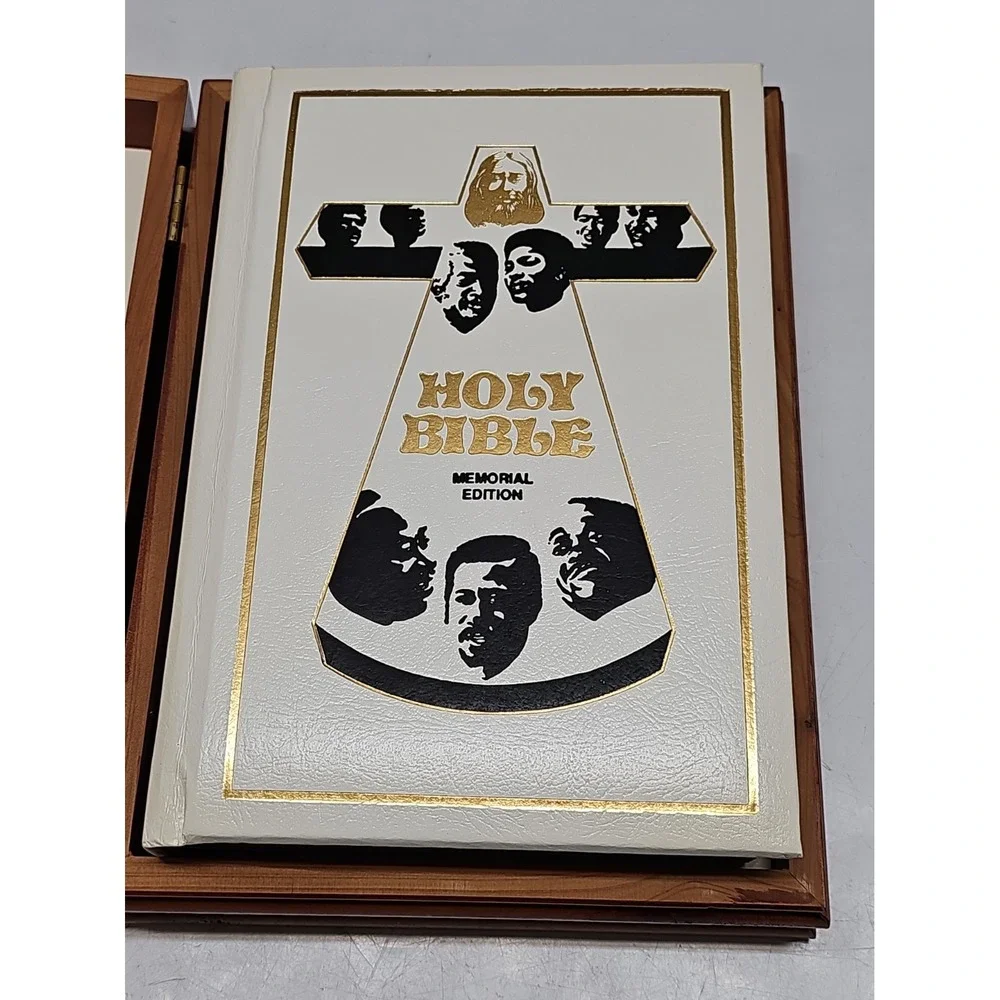 Holy Bible Black Heritage Edition, King James Version, Used, 1976 W/ Cedar Box